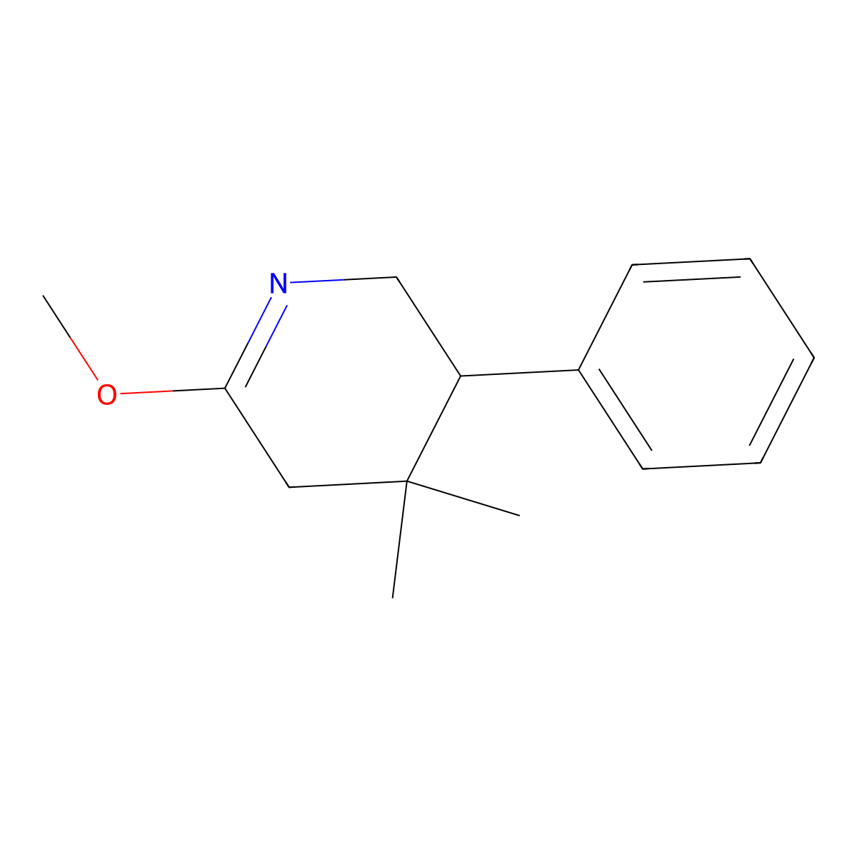 6-Methoxy-4,4-dimethyl-3-phenyl-2,3,4,5-tetrahydropyridine molecular structure, CAS 2137593-21-4