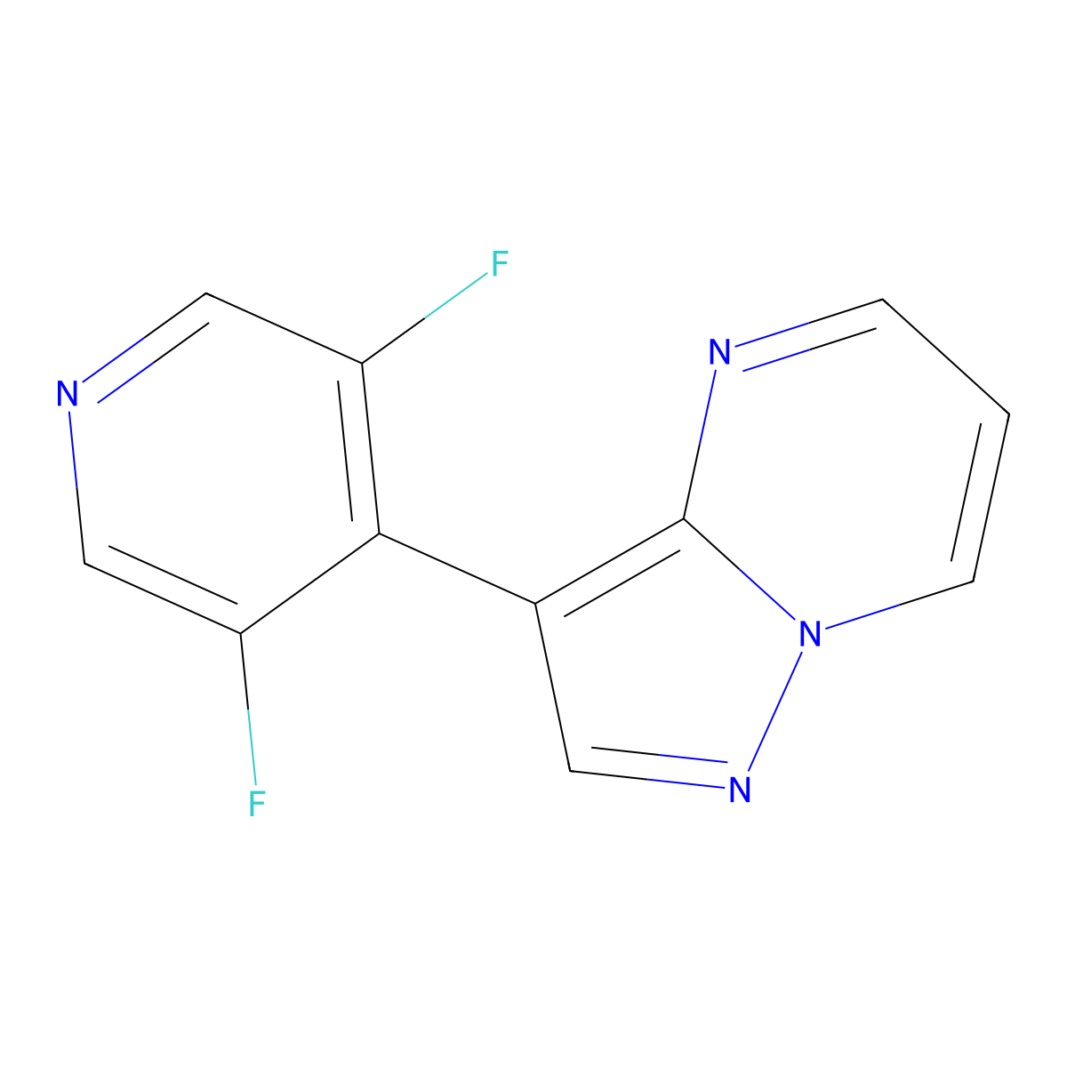 3,5-Difluoro-4-{pyrazolo[1,5-a]pyrimidin-3-yl}pyridine molecular structure, CAS 2137593-26-9