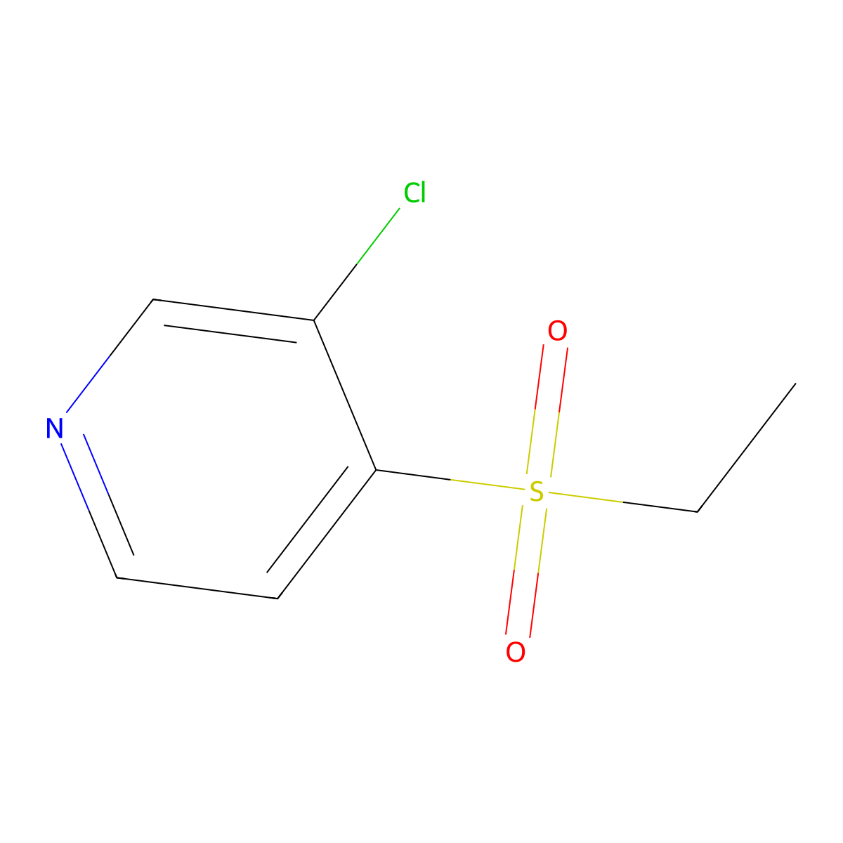 3-Chloro-4-(ethanesulfonyl)pyridine molecular structure, CAS 2137596-88-2