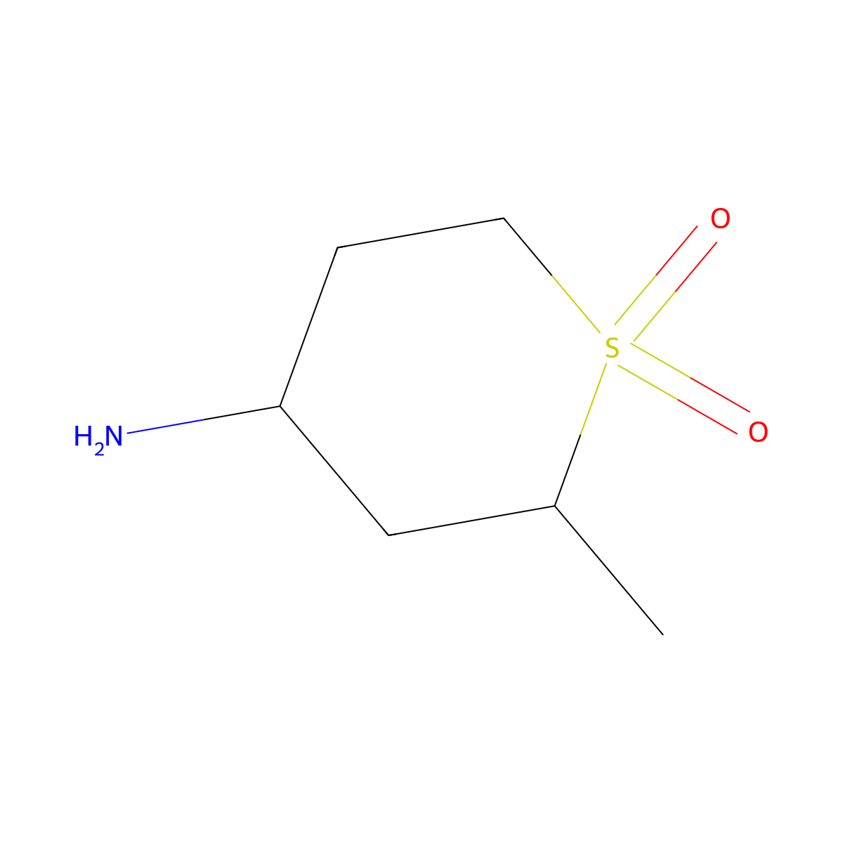 4-Amino-2-methyl-1lambda6-thiane-1,1-dione molecular structure, CAS 2137598-24-2