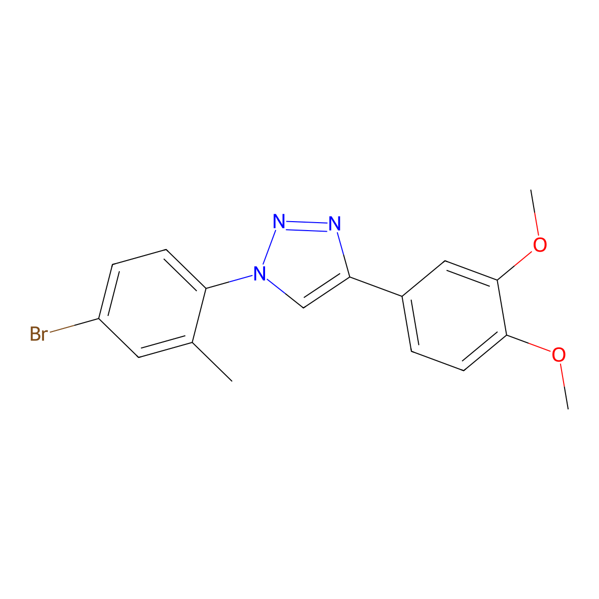 1-(4-bromo-2-methylphenyl)-4-(3,4-dimethoxyphenyl)-1H-1,2,3-triazole molecular structure, CAS 2137599-93-8