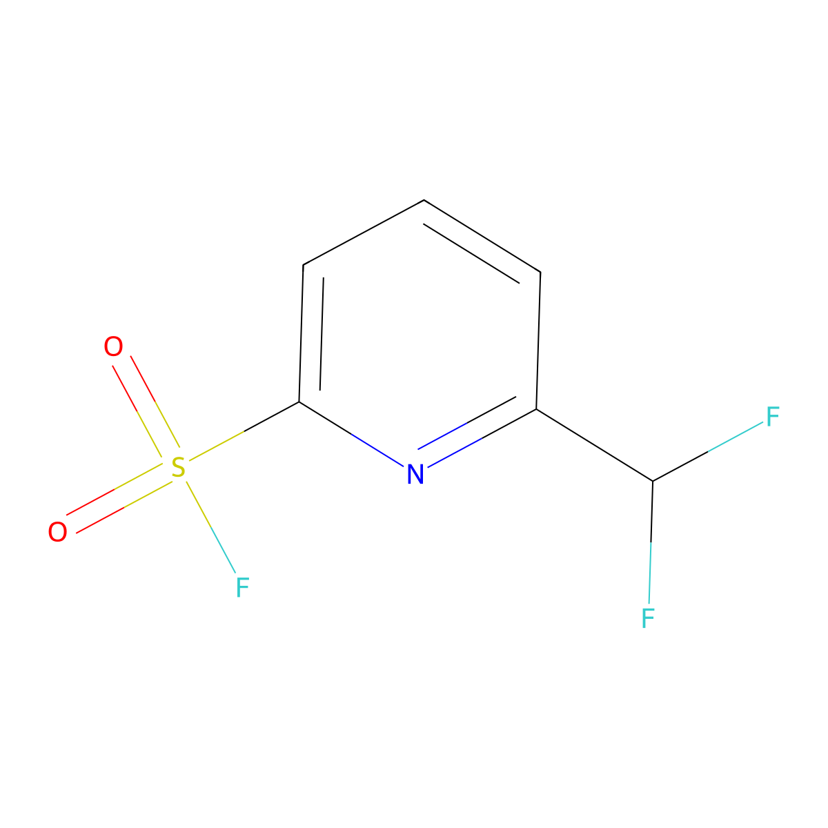 6-(Difluoromethyl)pyridine-2-sulfonyl fluoride molecular structure, CAS 2137600-02-1