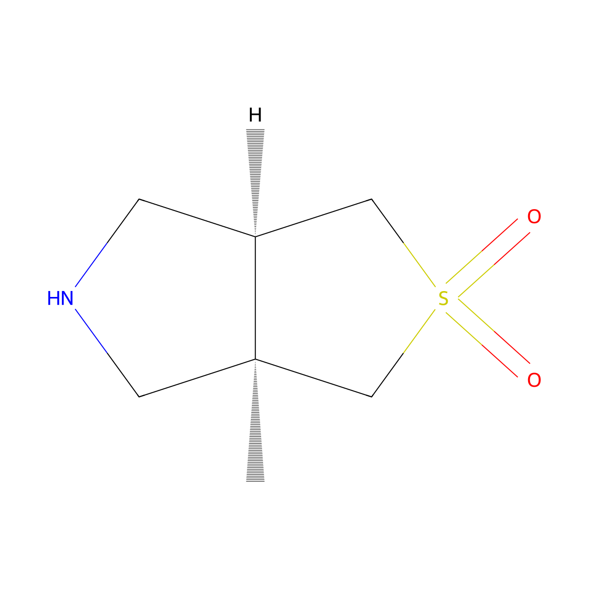 rac-(3aR,6aS)-3a-methyl-hexahydro-1H-2lambda6-thieno[3,4-c]pyrrole-2,2-dione molecular structure, CAS 2137600-03-2