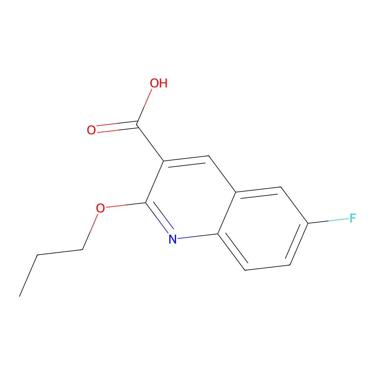 6-Fluoro-2-propoxyquinoline-3-carboxylicacid molecular structure, CAS 2137600-07-6