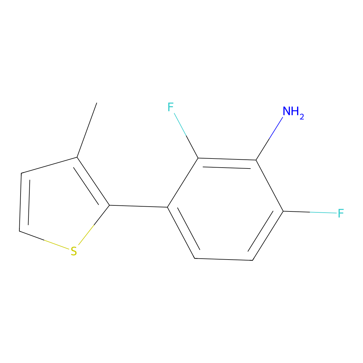 2,6-Difluoro-3-(3-methylthiophen-2-yl)aniline molecular structure, CAS 2137603-93-9