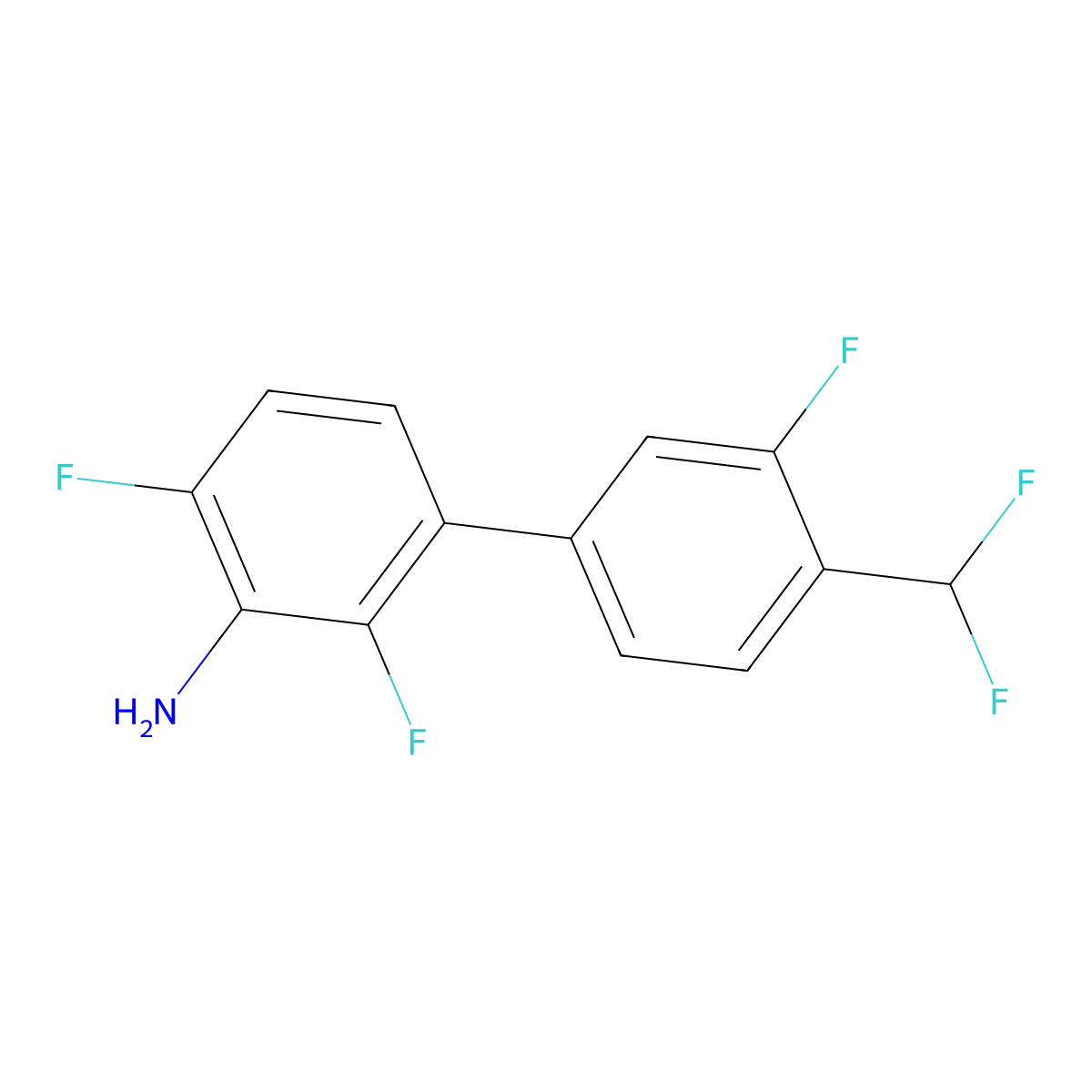 3-[4-(Difluoromethyl)-3-fluorophenyl]-2,6-difluoroaniline molecular structure, CAS 2137604-21-6