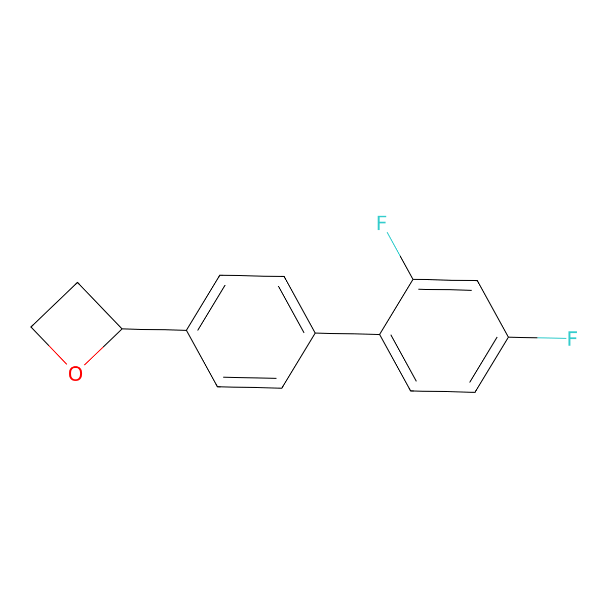 2-[4-(2,4-Difluorophenyl)phenyl]oxetane molecular structure, CAS 2137605-30-0