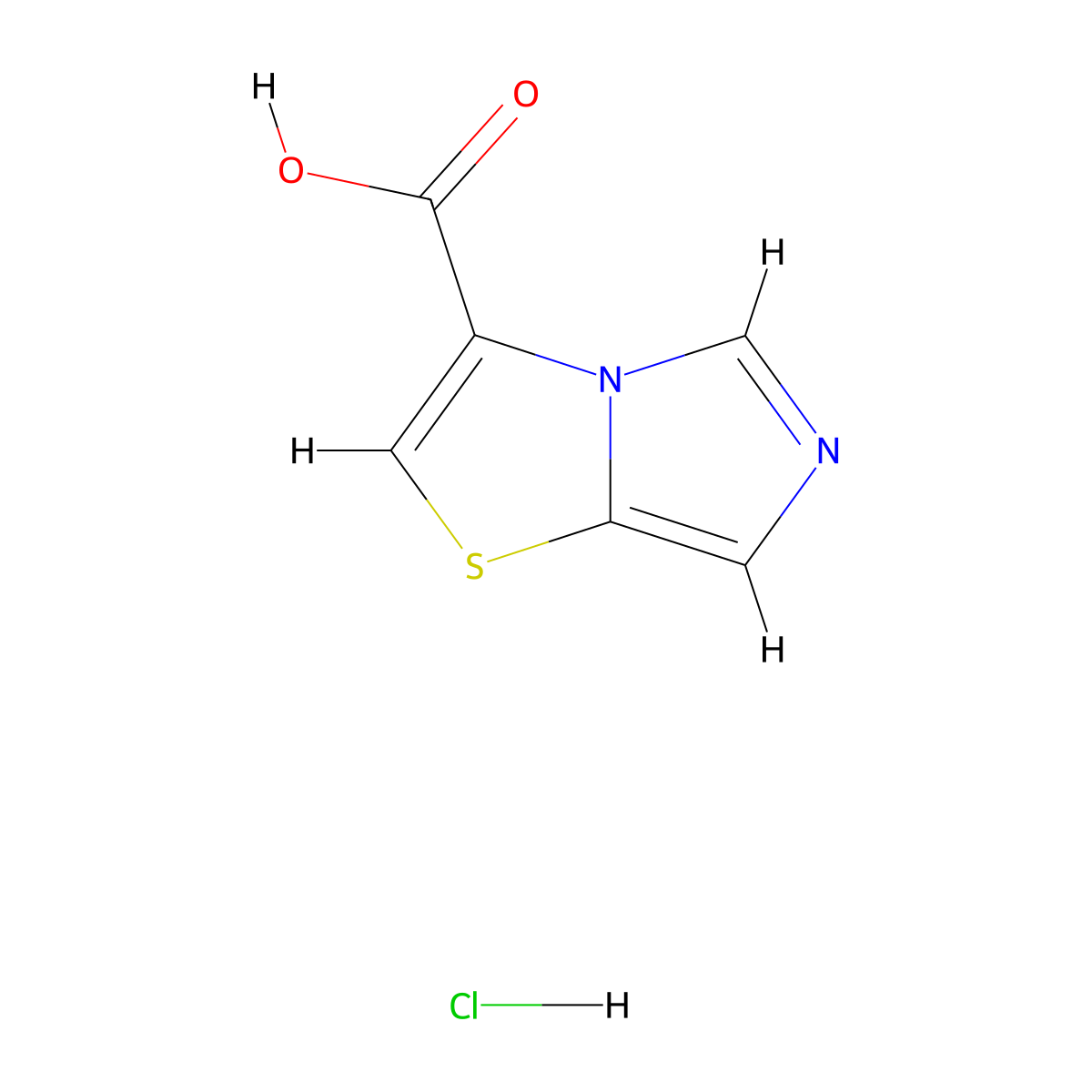 Imidazo[4,3-b][1,3]thiazole-3-carboxylic acid hydrochloride molecular structure, CAS 2137605-31-1