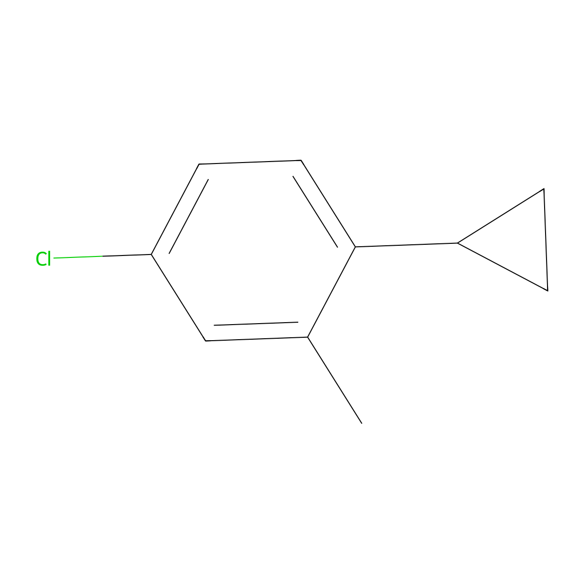 4-Chloro-1-cyclopropyl-2-methylbenzene molecular structure, CAS 2137609-06-2