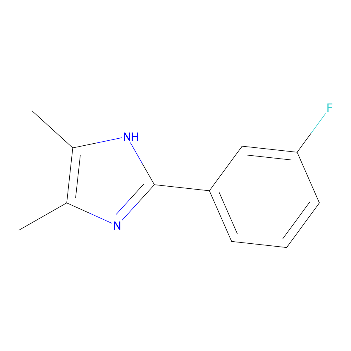 2-(3-fluorophenyl)-4,5-dimethyl-1H-imidazole molecular structure, CAS 2137609-84-6