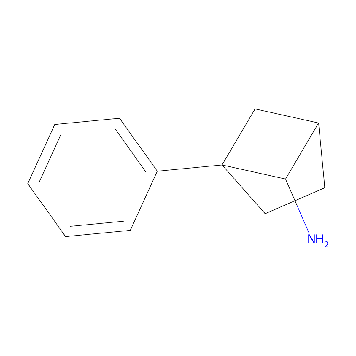 1-Phenylbicyclo[2.1.1]hexan-5-amine molecular structure, CAS 2137610-44-5