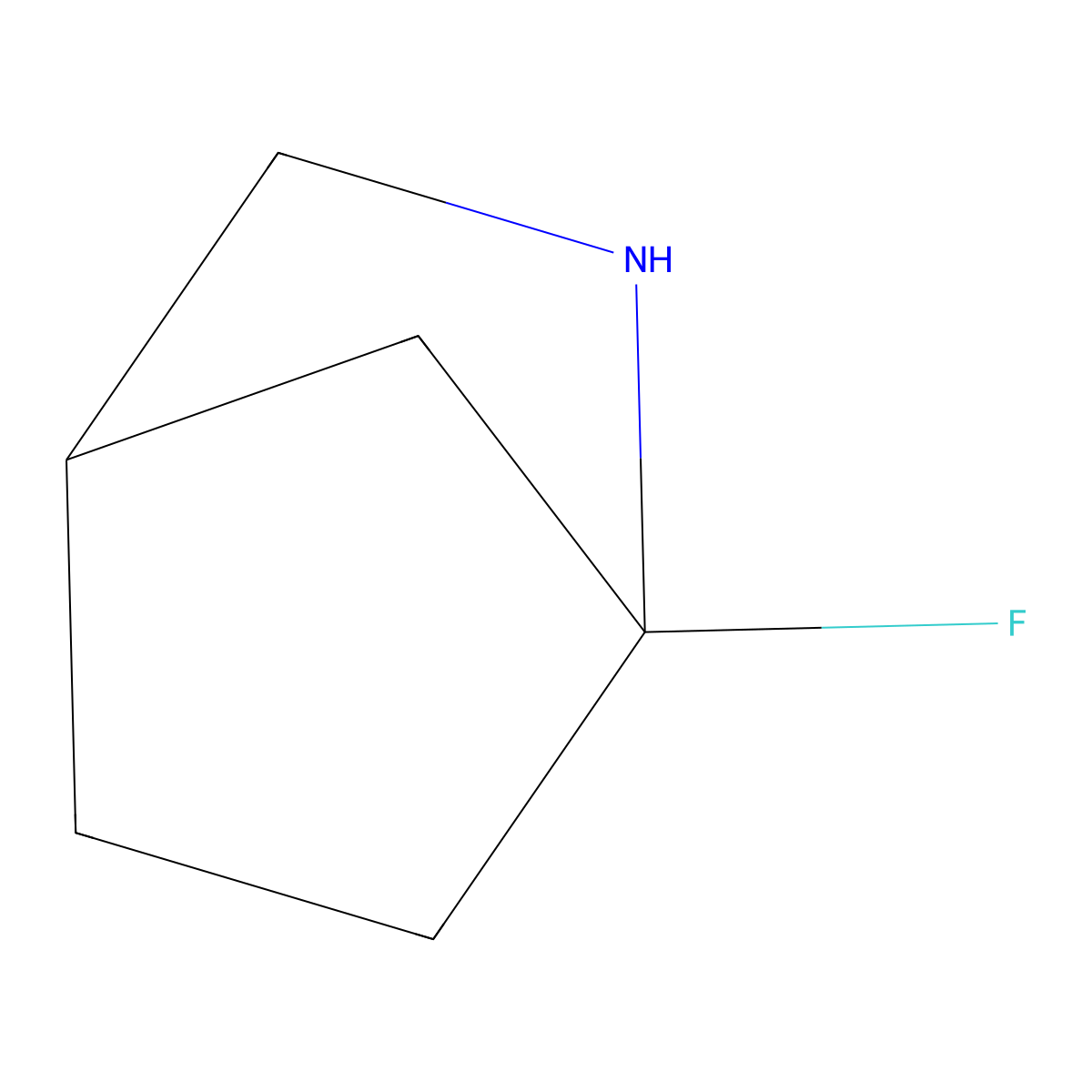 1-Fluoro-2-azabicyclo[2.2.1]heptane molecular structure, CAS 2137610-54-7
