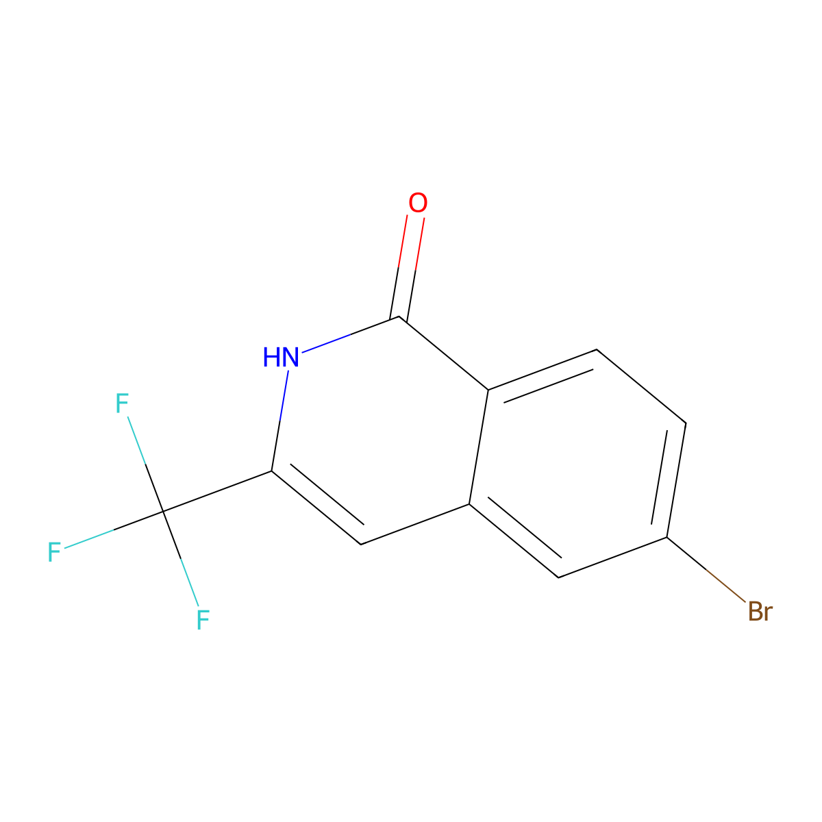 6-Bromo-3-(trifluoromethyl)-1,2-dihydroisoquinolin-1-one molecular structure, CAS 2137611-50-6