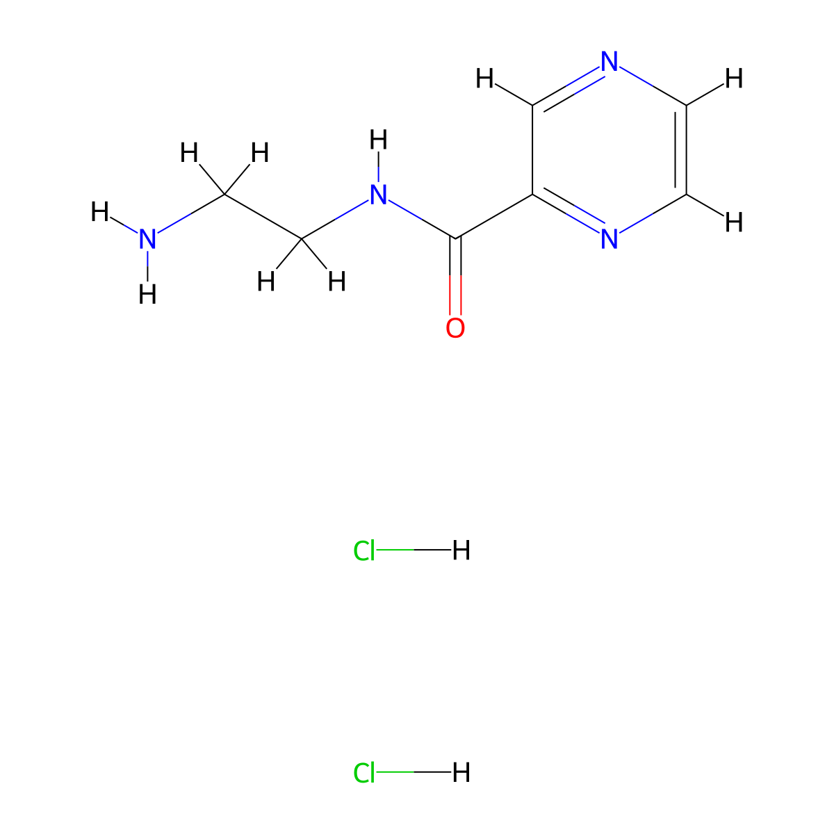 N-(2-Aminoethyl)pyrazine-2-carboxamide dihydrochloride molecular structure, CAS 2137611-82-4