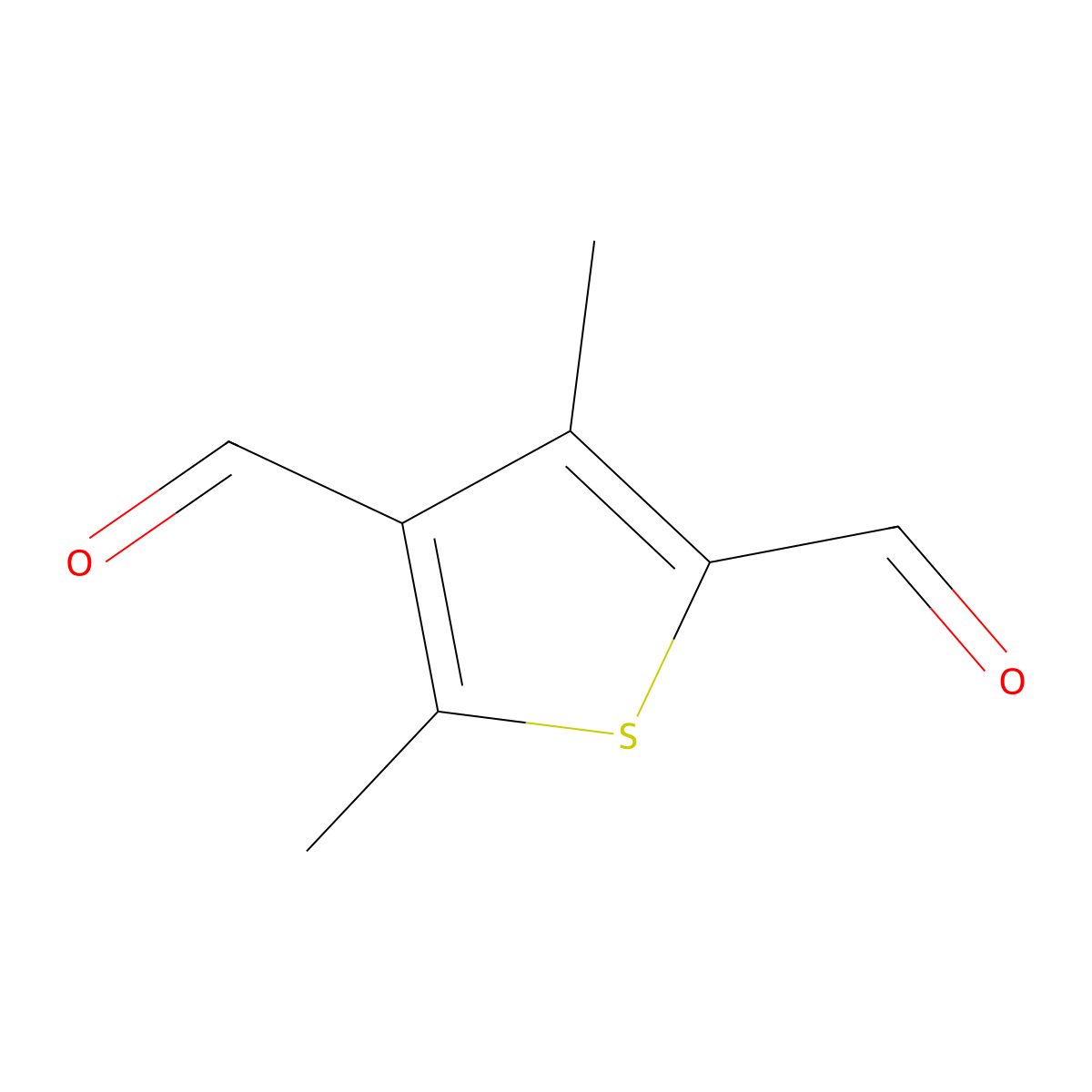 3,5-Dimethylthiophene-2,4-dicarbaldehyde molecular structure, CAS 2137612-81-6