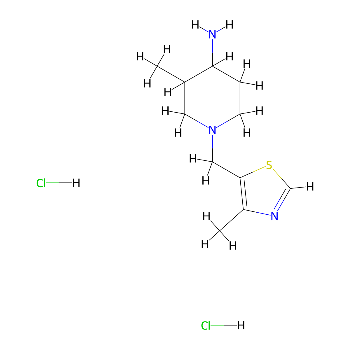 3-Methyl-1-[(4-methyl-1,3-thiazol-5-yl)methyl]piperidin-4-amine dihydrochloride molecular structure, CAS 2137614-18-5
