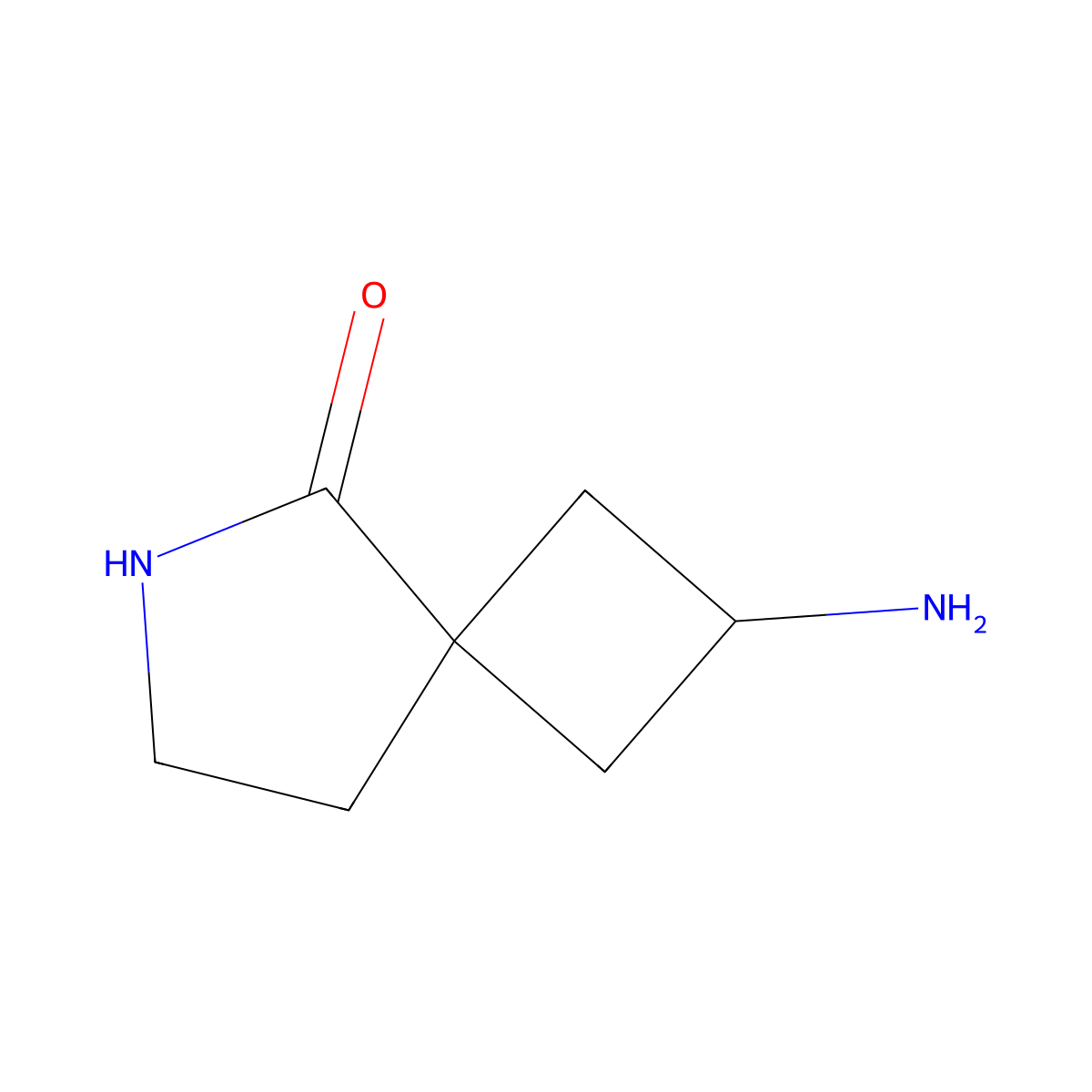 2-Amino-6-azaspiro[3.4]octan-5-one molecular structure, CAS 2137616-46-5
