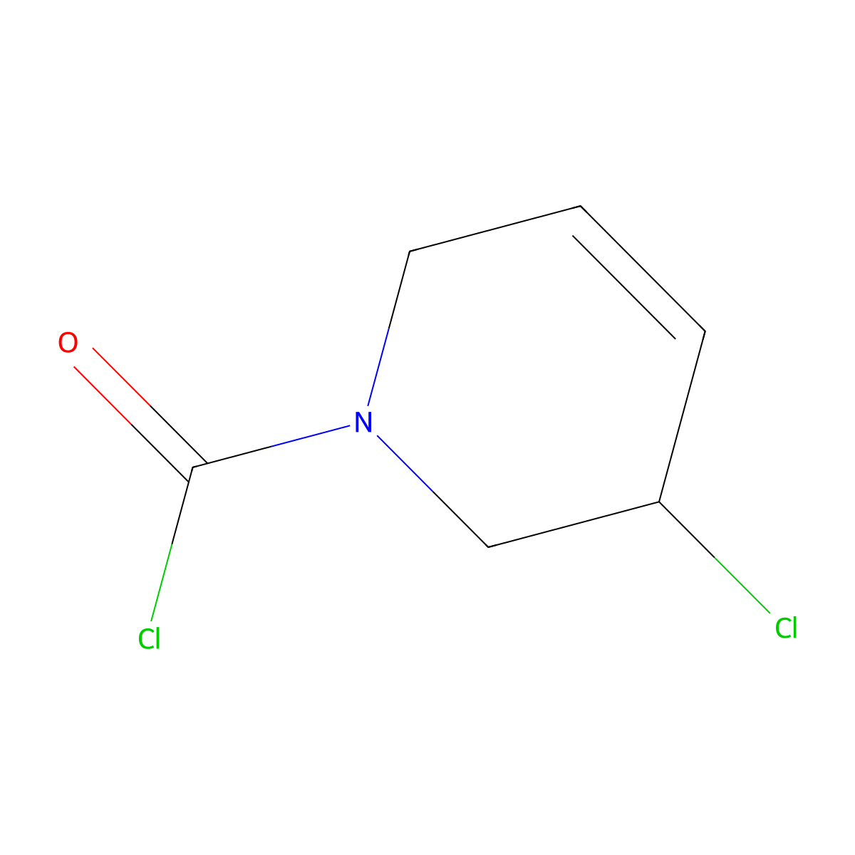 3-Chloro-1,2,3,6-tetrahydropyridine-1-carbonyl chloride molecular structure, CAS 2137617-94-6