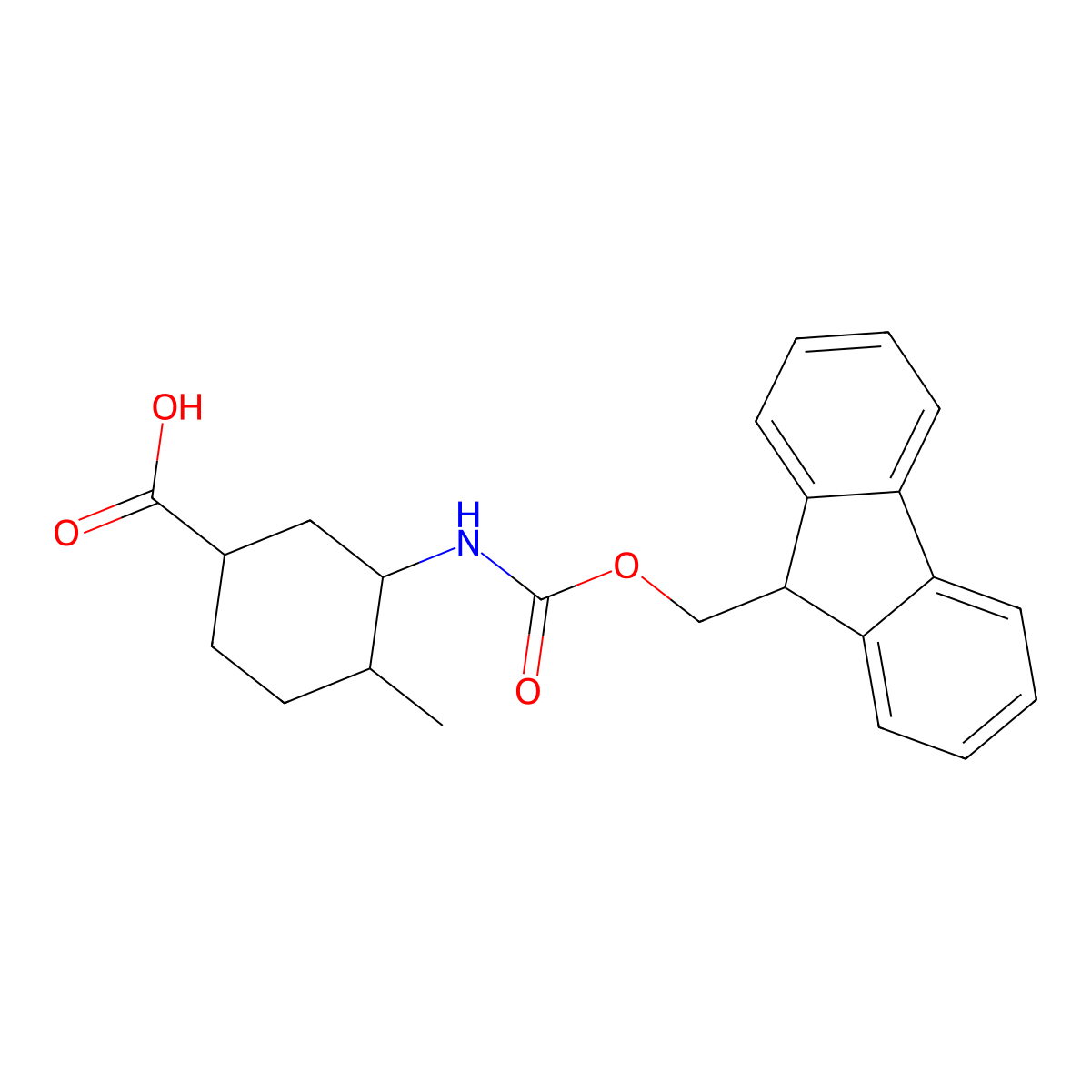 3-({[(9H-fluoren-9-yl)methoxy]carbonyl}amino)-4-methylcyclohexane-1-carboxylic acid molecular structure, CAS 2137618-36-9