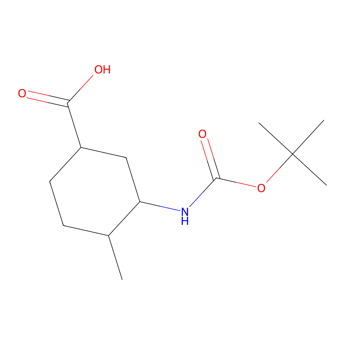 3-{[(Tert-butoxy)carbonyl]amino}-4-methylcyclohexane-1-carboxylic acid molecular structure, CAS 2137618-48-3