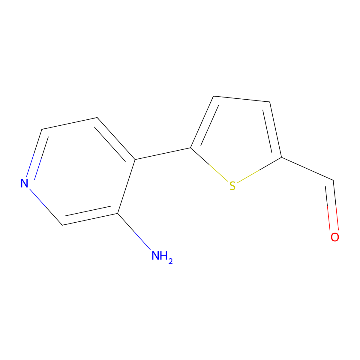 5-(3-Aminopyridin-4-yl)thiophene-2-carbaldehyde molecular structure, CAS 2137618-72-3