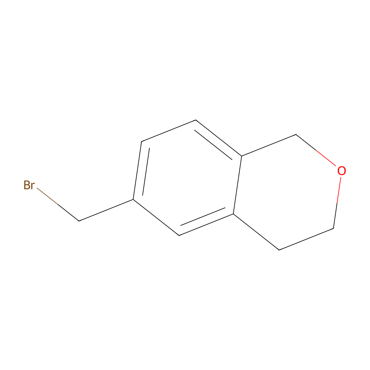 6-(bromomethyl)-3,4-dihydro-1H-2-benzopyran molecular structure, CAS 2137625-01-3