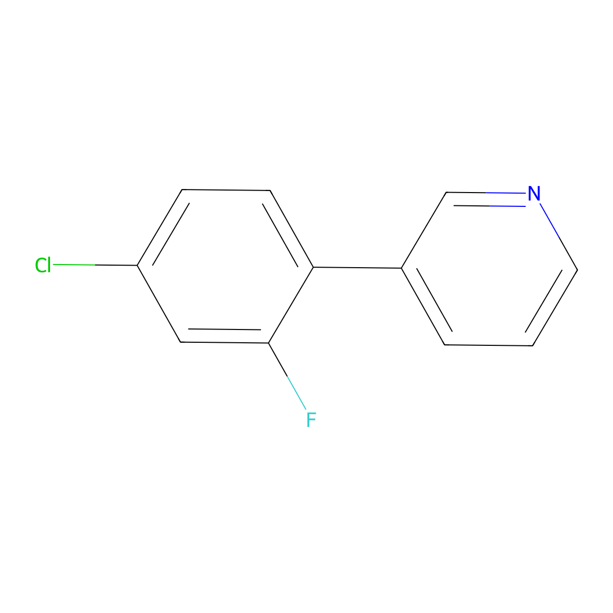 3-(4-Chloro-2-fluorophenyl)pyridine molecular structure, CAS 2137625-88-6