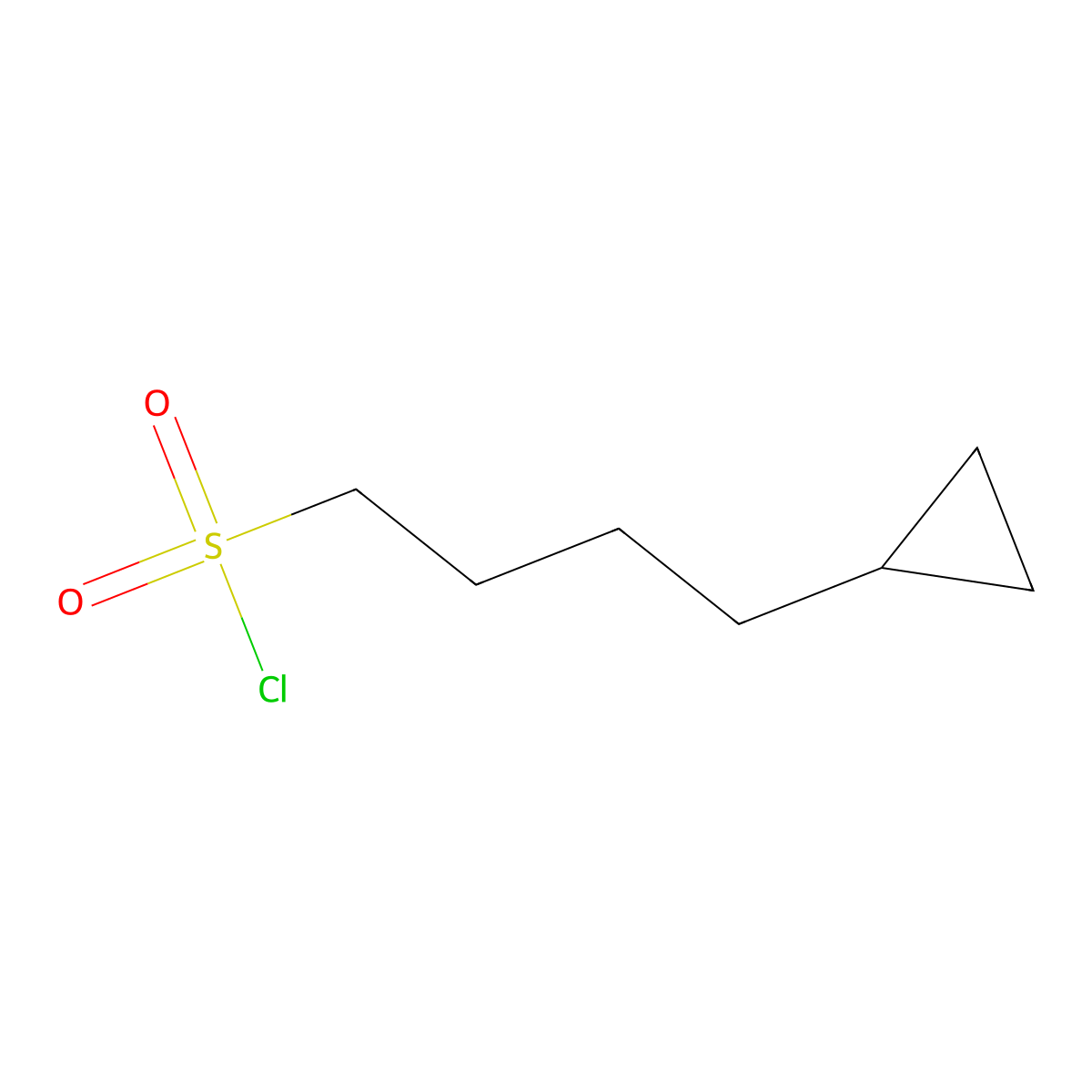 4-Cyclopropylbutane-1-sulfonyl chloride molecular structure, CAS 2137625-89-7
