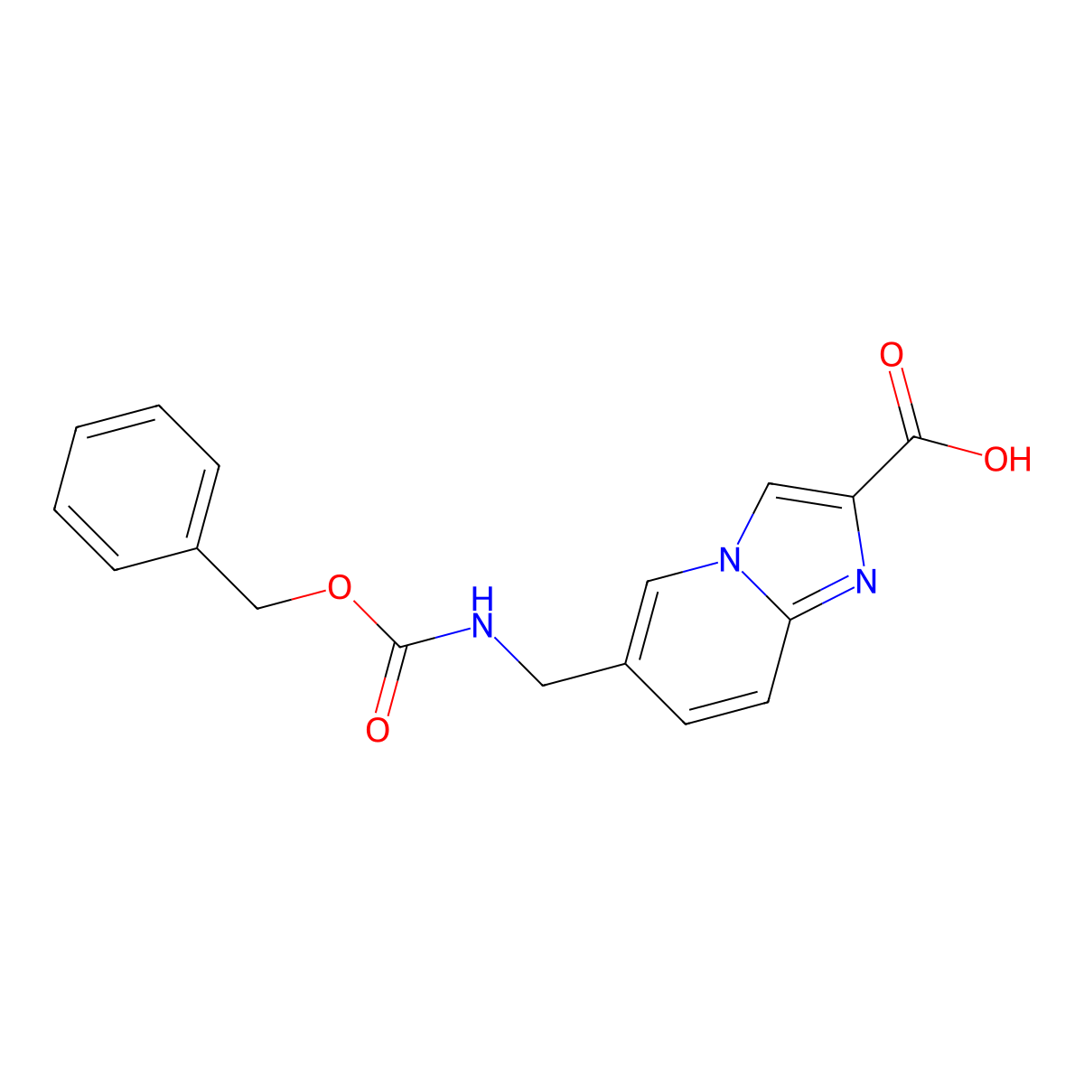 6-({[(Benzyloxy)carbonyl]amino}methyl)imidazo[1,2-a]pyridine-2-carboxylic acid molecular structure, CAS 2137626-20-9