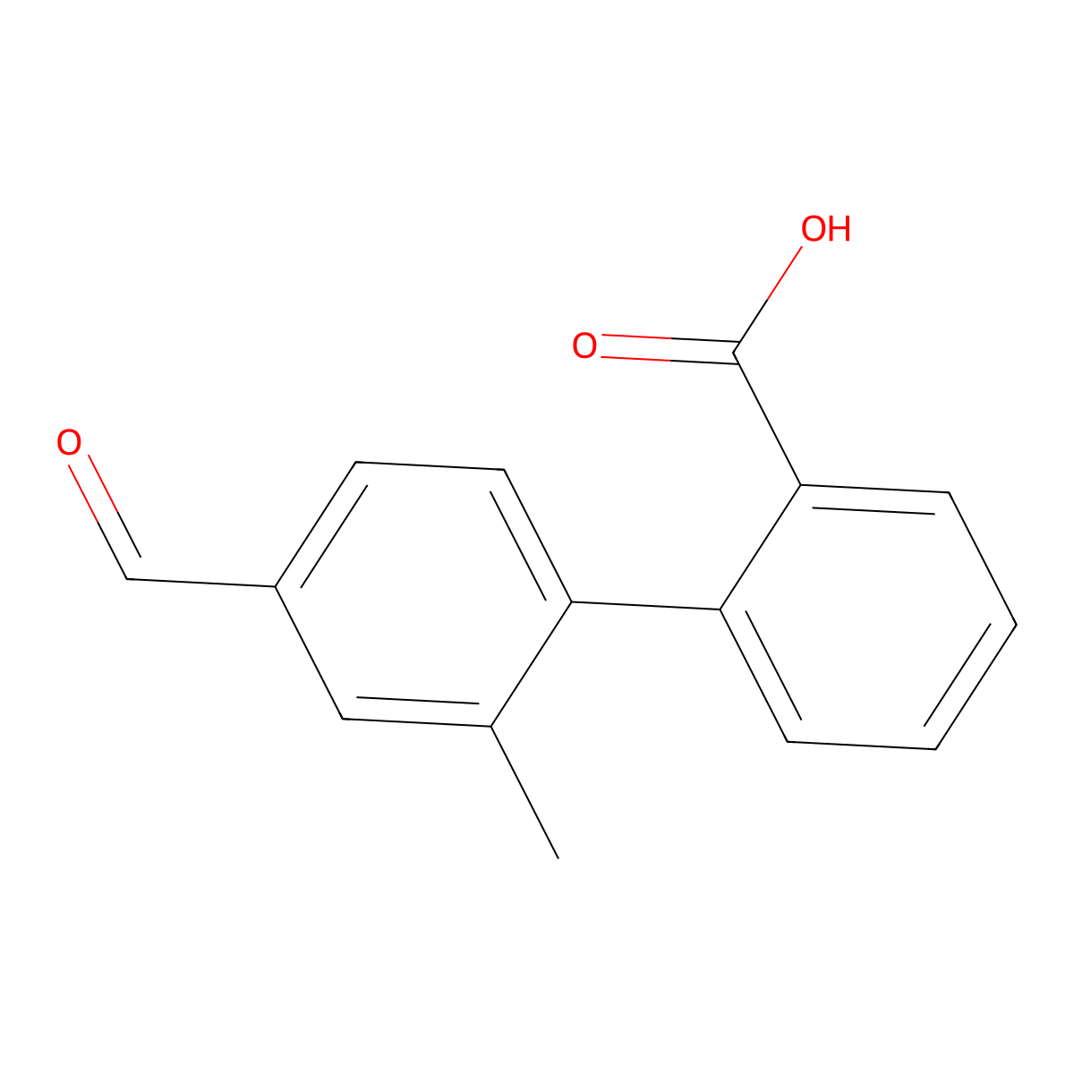 2-(4-Formyl-2-methylphenyl)benzoic acid molecular structure, CAS 2137627-11-1