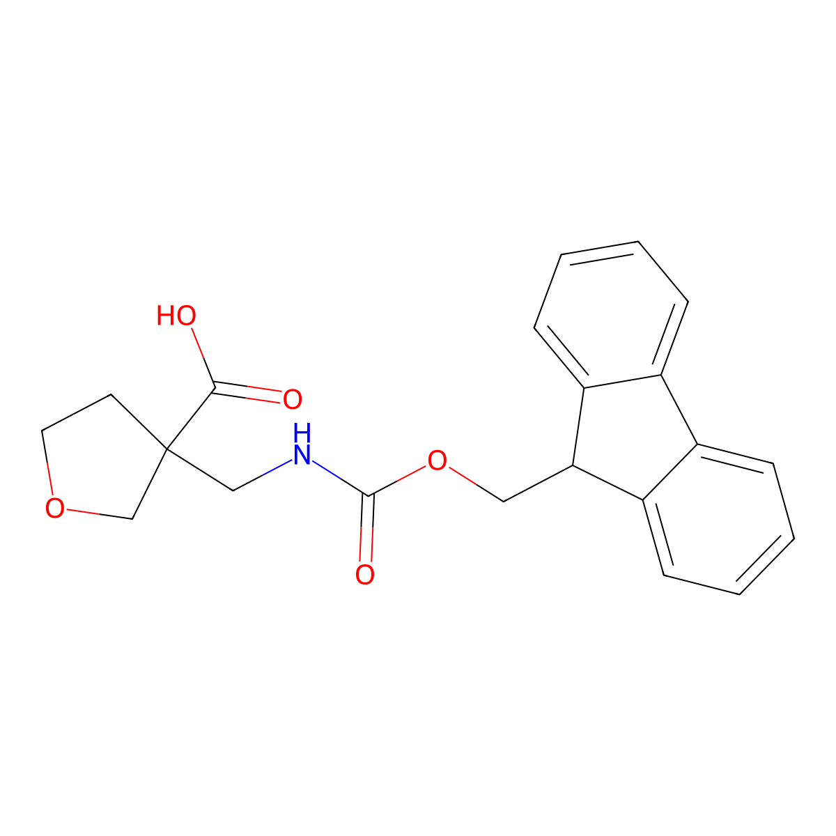 3-[({[(9H-fluoren-9-yl)methoxy]carbonyl}amino)methyl]oxolane-3-carboxylic acid molecular structure, CAS 2137627-85-9