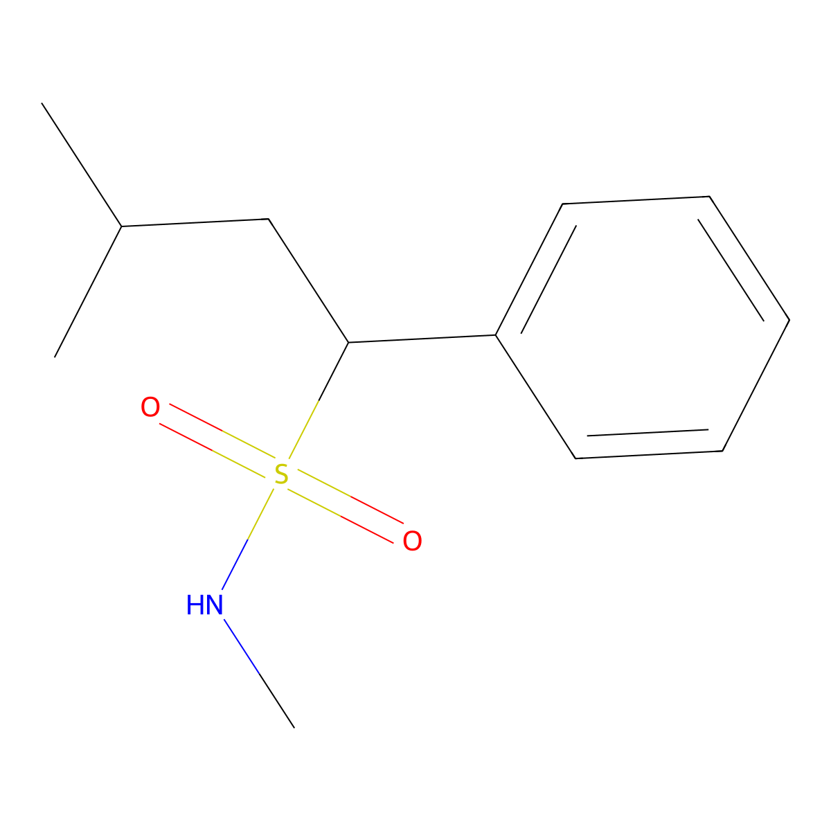 N,3-dimethyl-1-phenylbutane-1-sulfonamide molecular structure, CAS 2137628-38-5