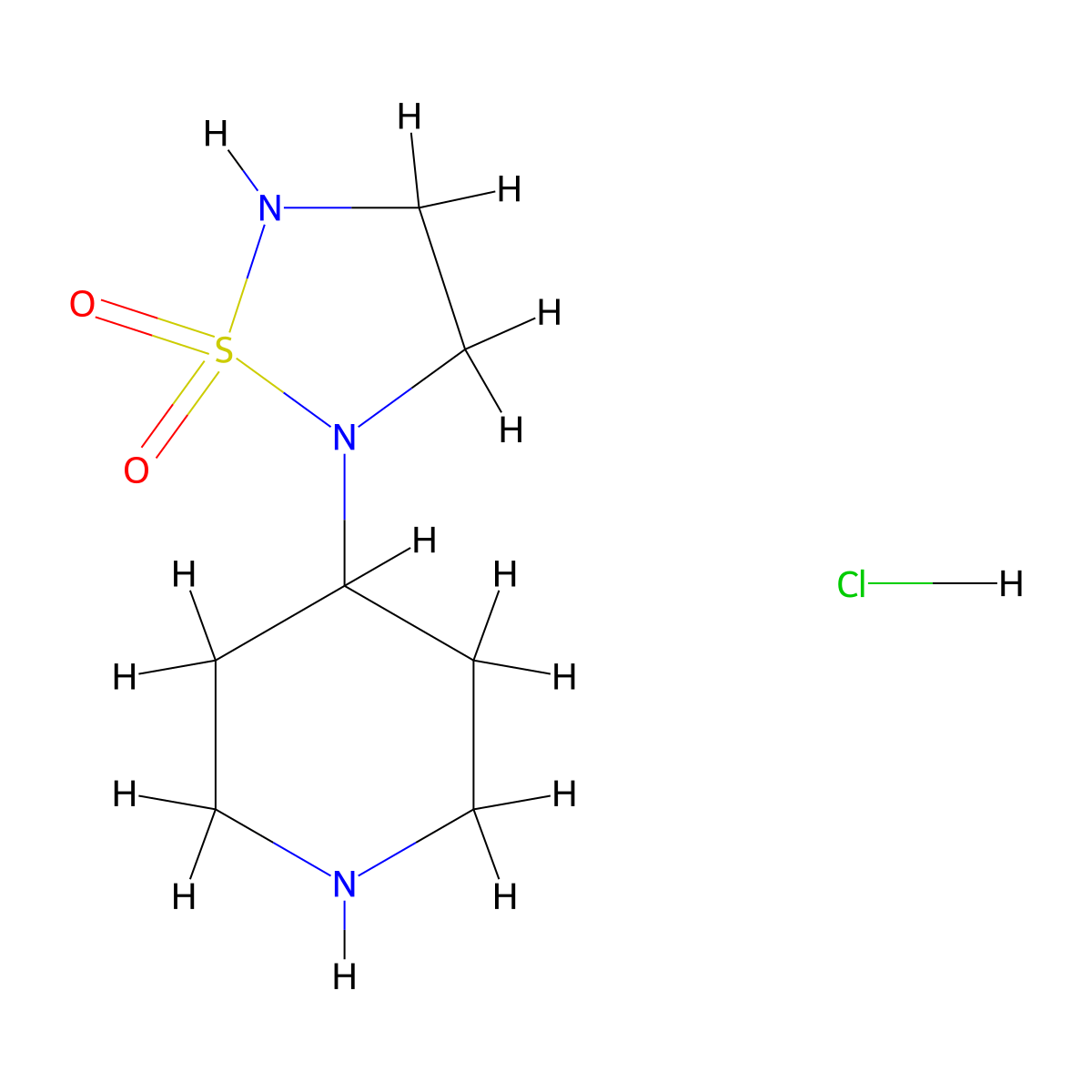 2-(Piperidin-4-yl)-1lambda6,2,5-thiadiazolidine-1,1-dione hydrochloride molecular structure, CAS 2137629-25-3