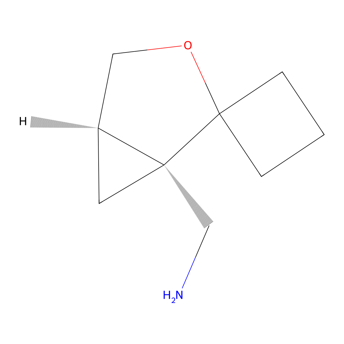 [(1S,5R)-Spiro[3-oxabicyclo[3.1.0]hexane-2,1'-cyclobutane]-1-yl]methanamine molecular structure, CAS 2137629-40-2