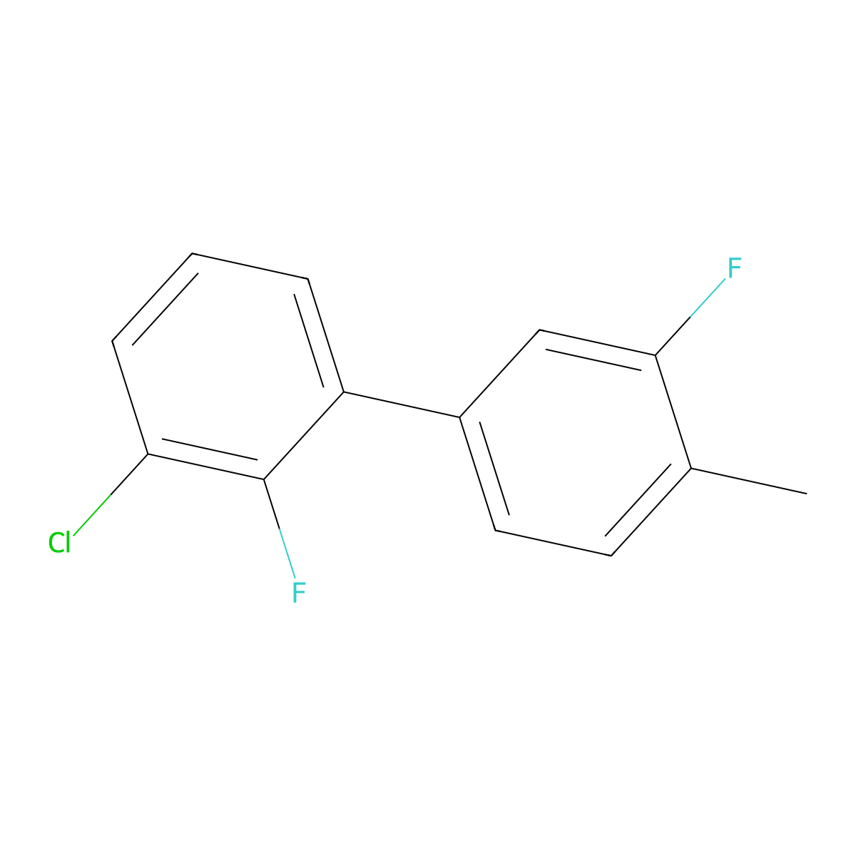 4-(3-Chloro-2-fluorophenyl)-2-fluoro-1-methylbenzene molecular structure, CAS 2137629-48-0
