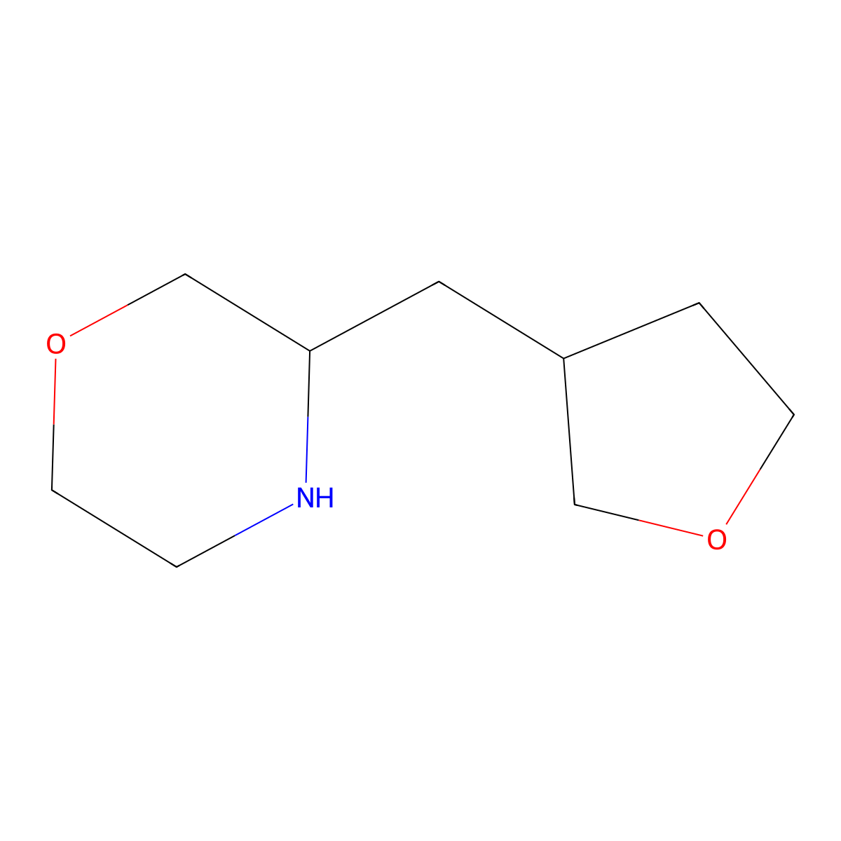3-((Oxolan-3-yl)methyl)morpholine molecular structure, CAS 2137629-93-5