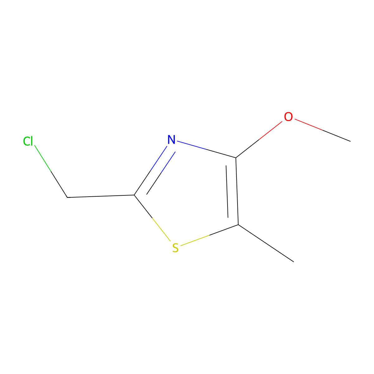 2-(Chloromethyl)-4-methoxy-5-methyl-1,3-thiazole molecular structure, CAS 2137630-84-1