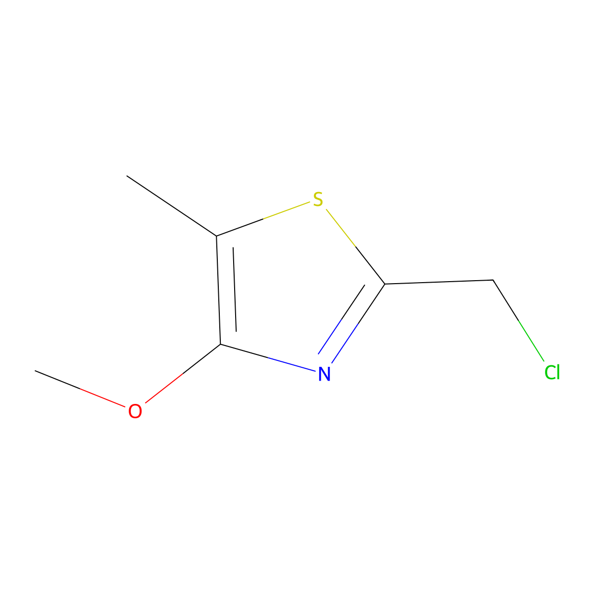 2-(Chloromethyl)-4-methoxy-5-methyl-1,3-thiazole molecular structure, CAS 2137630-84-1