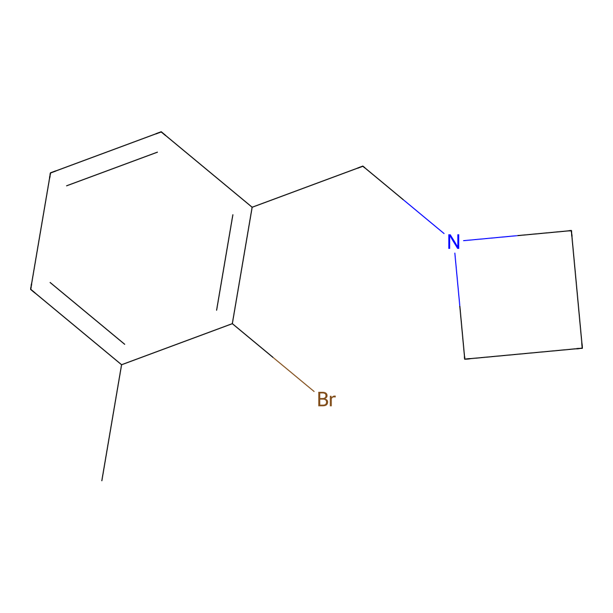 1-(2-Bromo-3-methylbenzyl)azetidine molecular structure, CAS 2137632-94-9