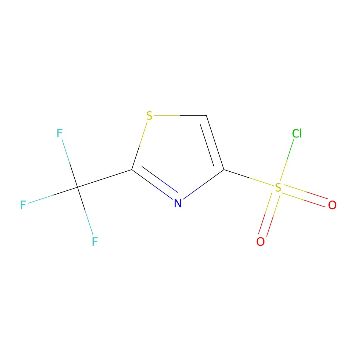 2-(Trifluoromethyl)-1,3-thiazole-4-sulfonyl chloride molecular structure, CAS 2137633-02-2