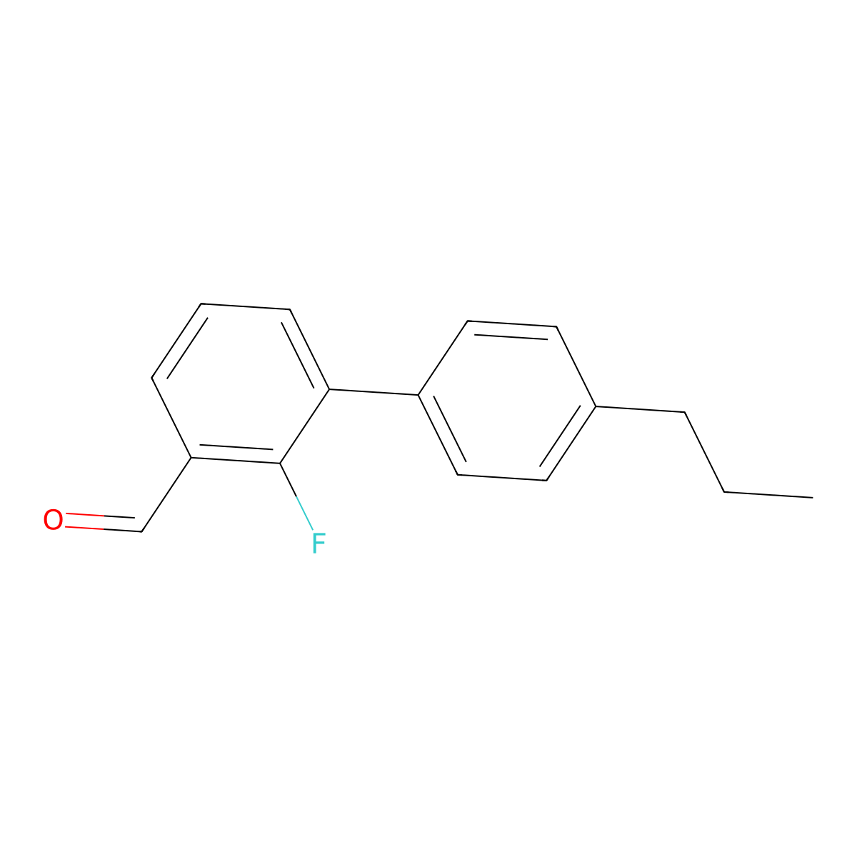 2-Fluoro-3-(4-propylphenyl)benzaldehyde molecular structure, CAS 2137633-31-7