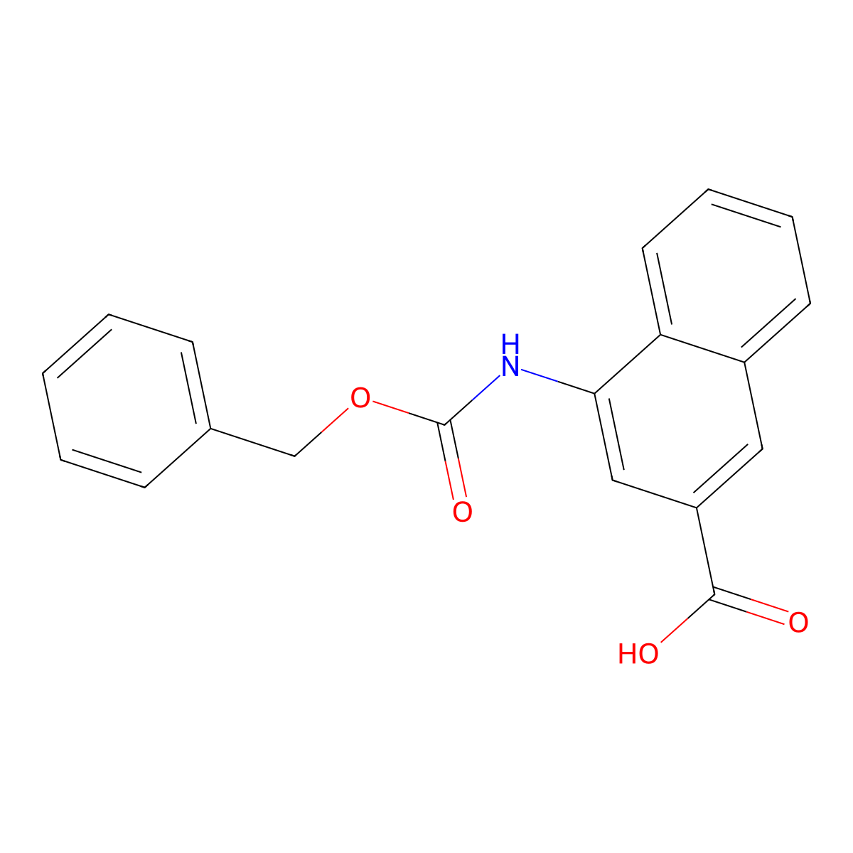4-{[(Benzyloxy)carbonyl]amino}naphthalene-2-carboxylic acid molecular structure, CAS 2137634-42-3