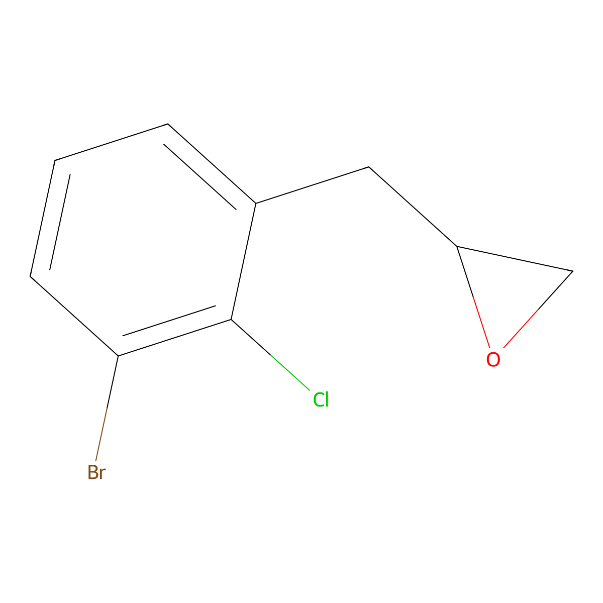 2-[(3-Bromo-2-chlorophenyl)methyl]oxirane molecular structure, CAS 2137634-64-9