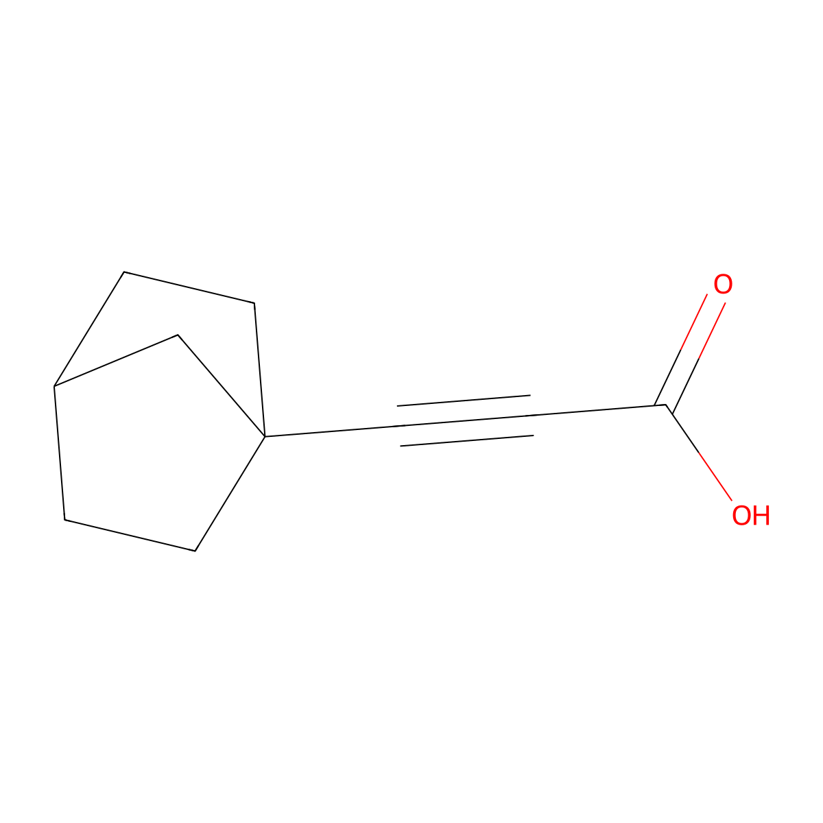 3-Norbornan-1-ylprop-2-ynoic acid molecular structure, CAS 2137635-37-9