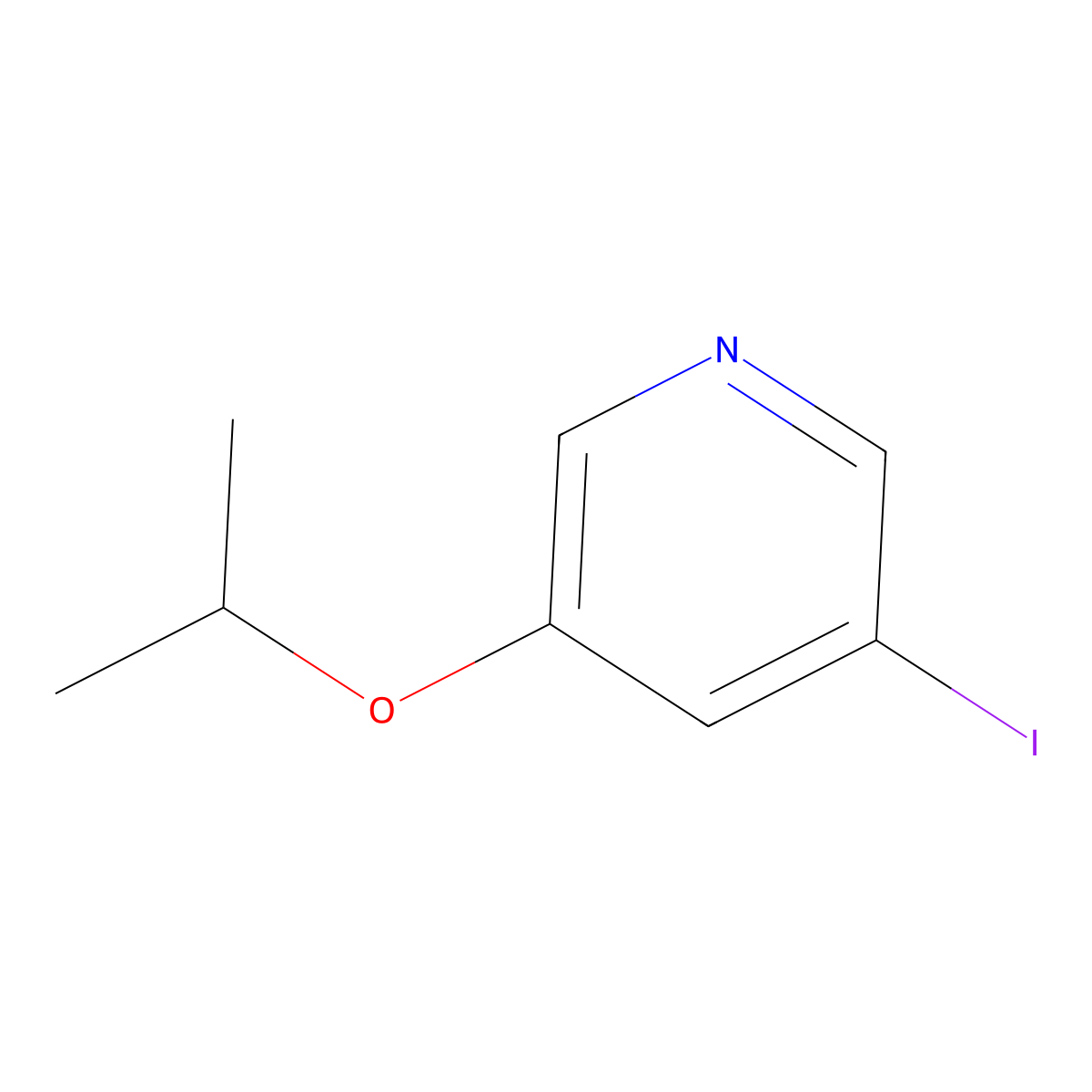 3-Iodo-5-isopropoxypyridine molecular structure, CAS 2137636-18-9