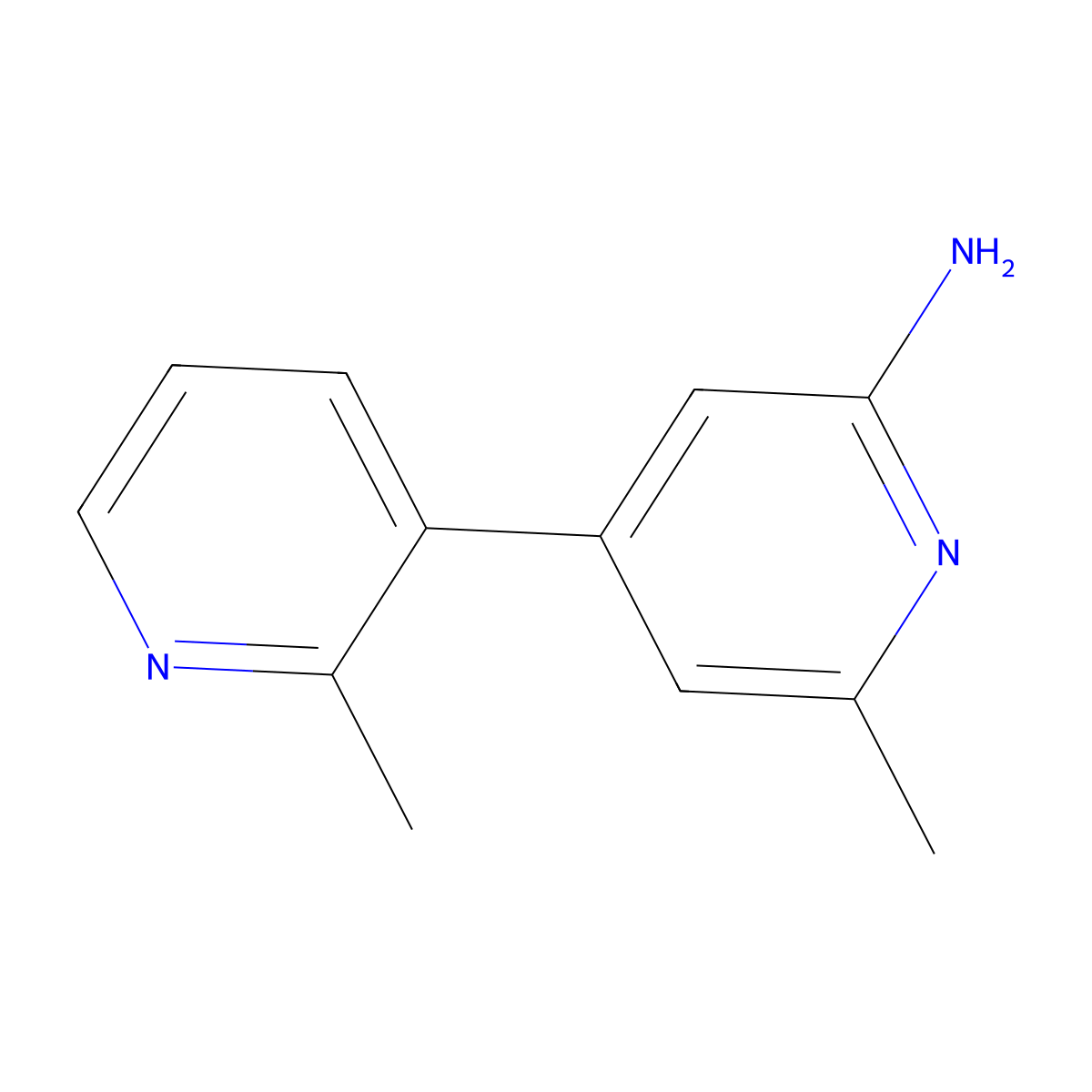 6-Methyl-4-(2-methylpyridin-3-yl)pyridin-2-amine molecular structure, CAS 2137637-71-7