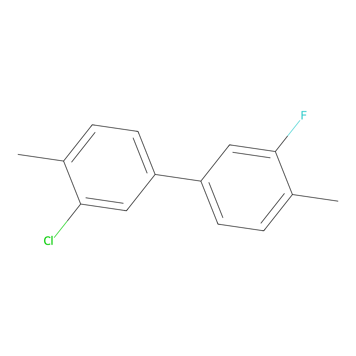 4-(3-Chloro-4-methylphenyl)-2-fluoro-1-methylbenzene molecular structure, CAS 2137638-11-8