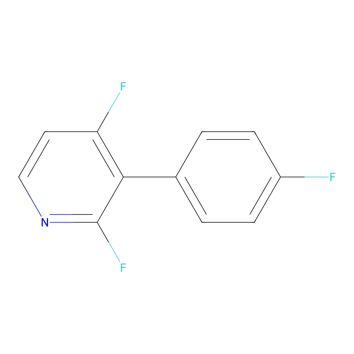 2,4-Difluoro-3-(4-fluorophenyl)pyridine molecular structure, CAS 2137638-49-2