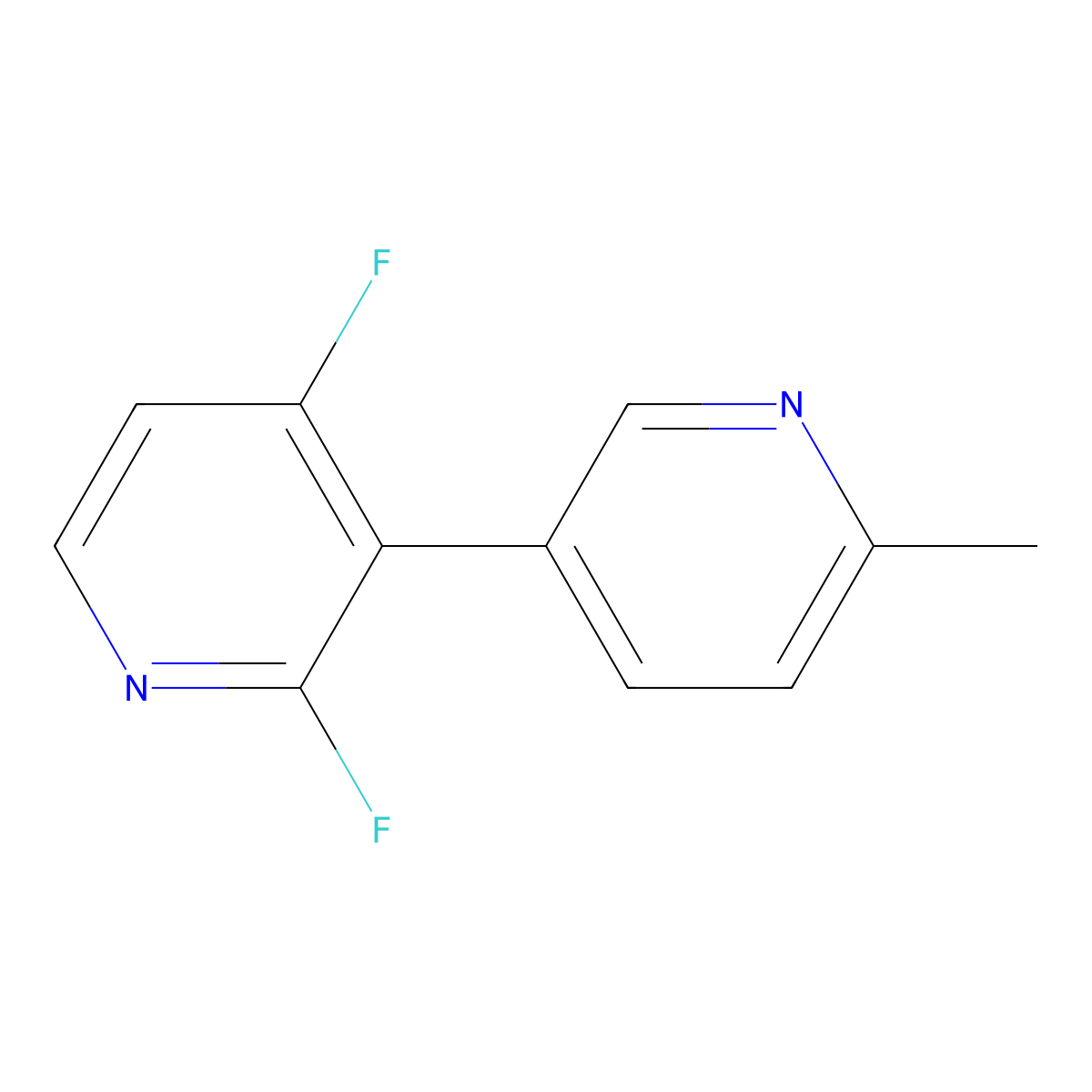2,4-Difluoro-3-(6-methylpyridin-3-yl)pyridine molecular structure, CAS 2137638-52-7