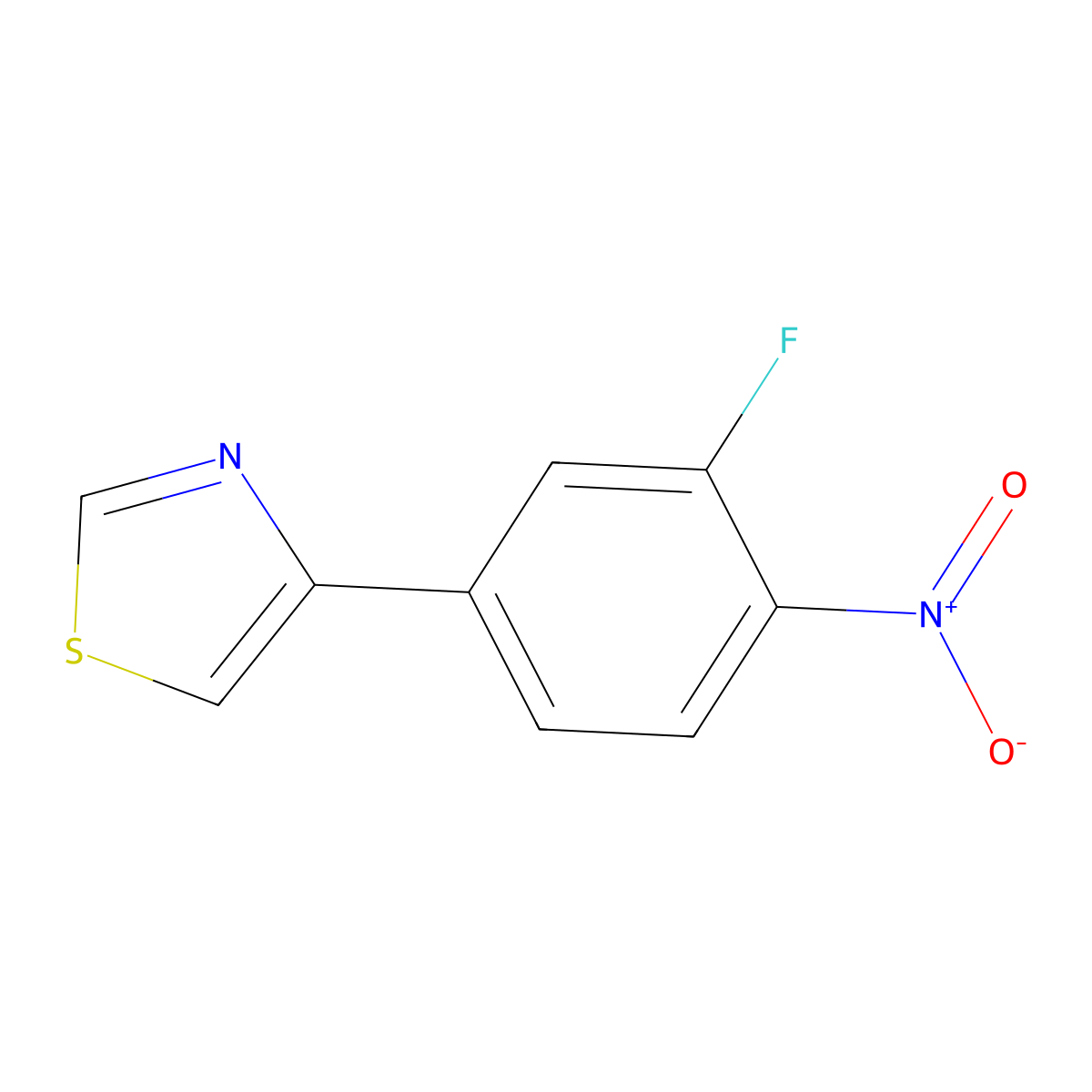 4-(3-Fluoro-4-nitrophenyl)-1,3-thiazole molecular structure, CAS 2137638-88-9